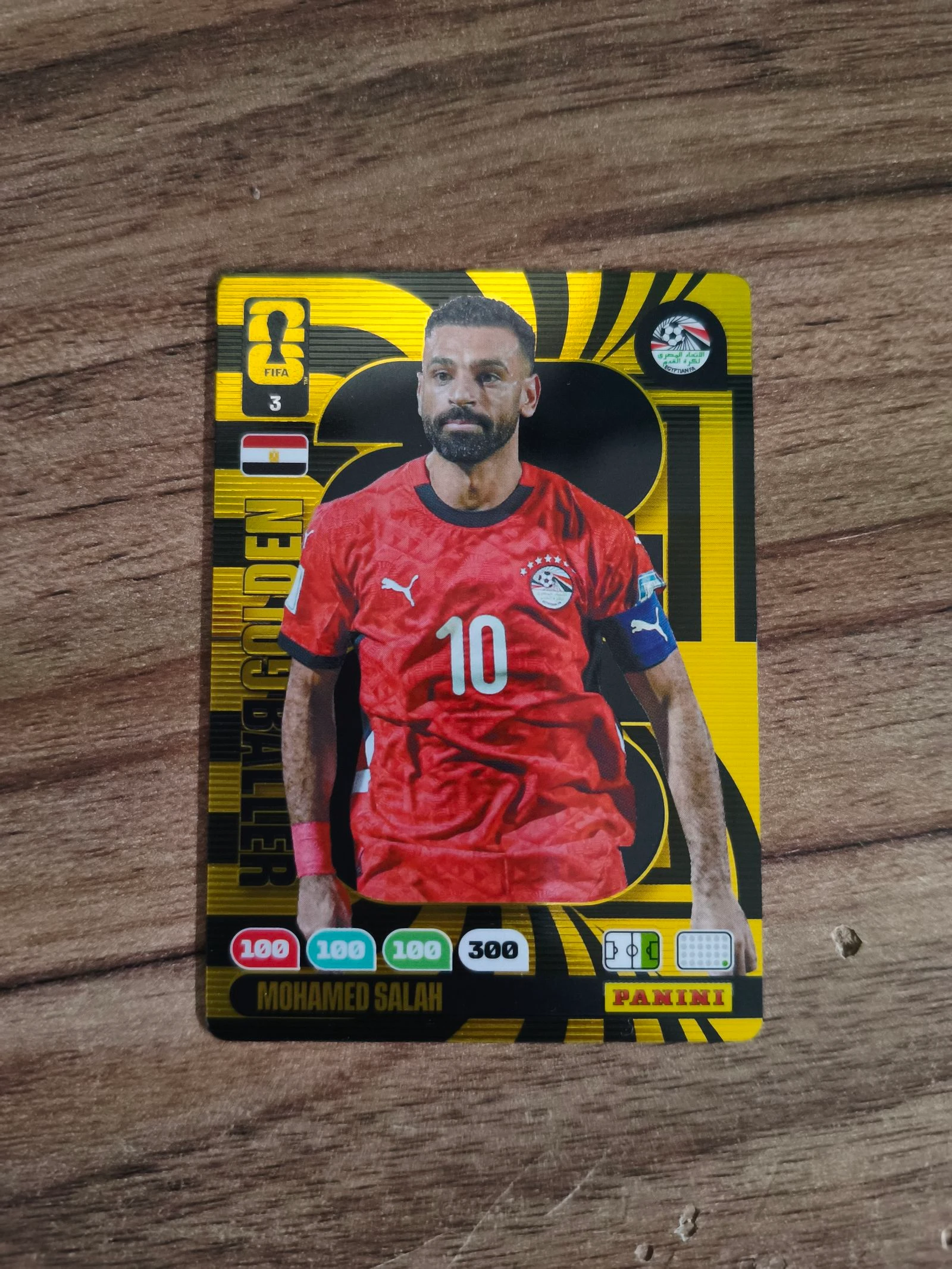 Carte de foot panini CDM salah golden baller